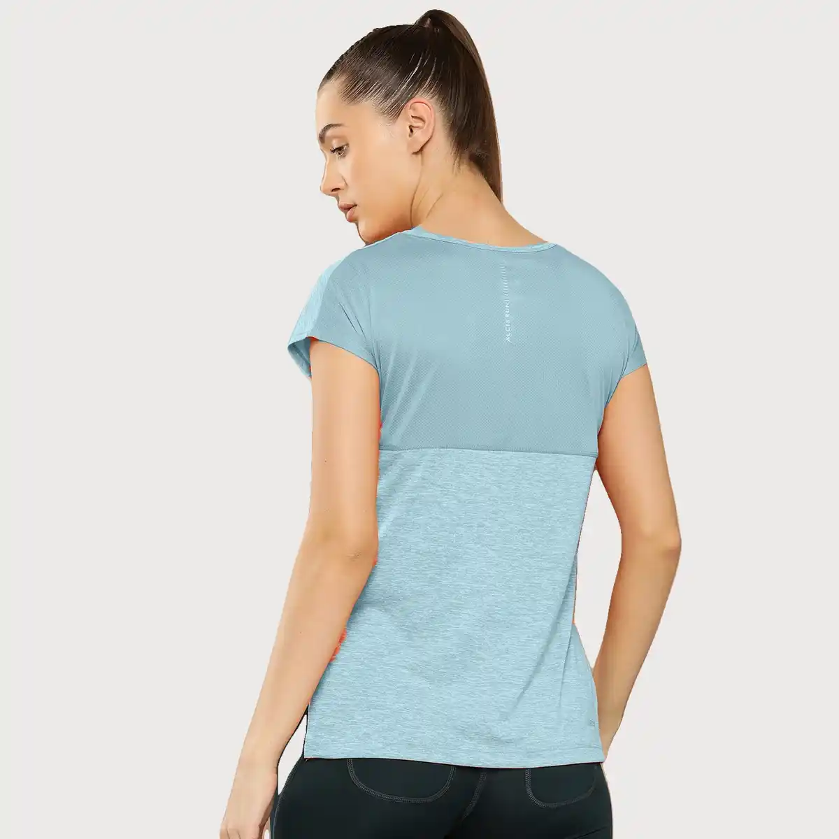 Alcis-Women's U neck Typographic T shirt - Image 2