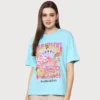 Fabflee -Women's Round Graphic Oversized Fit Tshirt