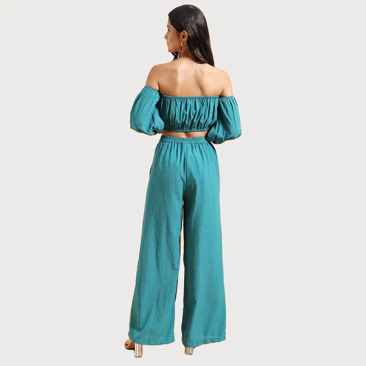 Ketch-Women's Printed Off shoulder Co ord Set - Image 4