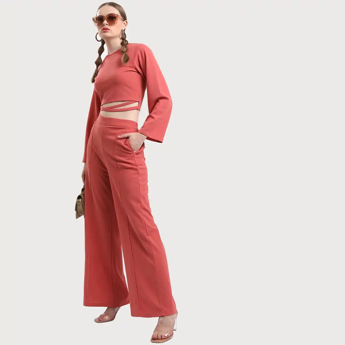 Ketch-Women's Polyester Round Neck Co ord Set - Image 4