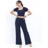 Ketch-Women's Polyester Square Neck Co ord Set