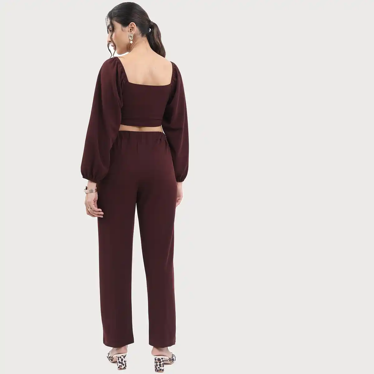 Ketch-Women's Cotton Blend Sweetheart Neck Co ord Set - Image 2