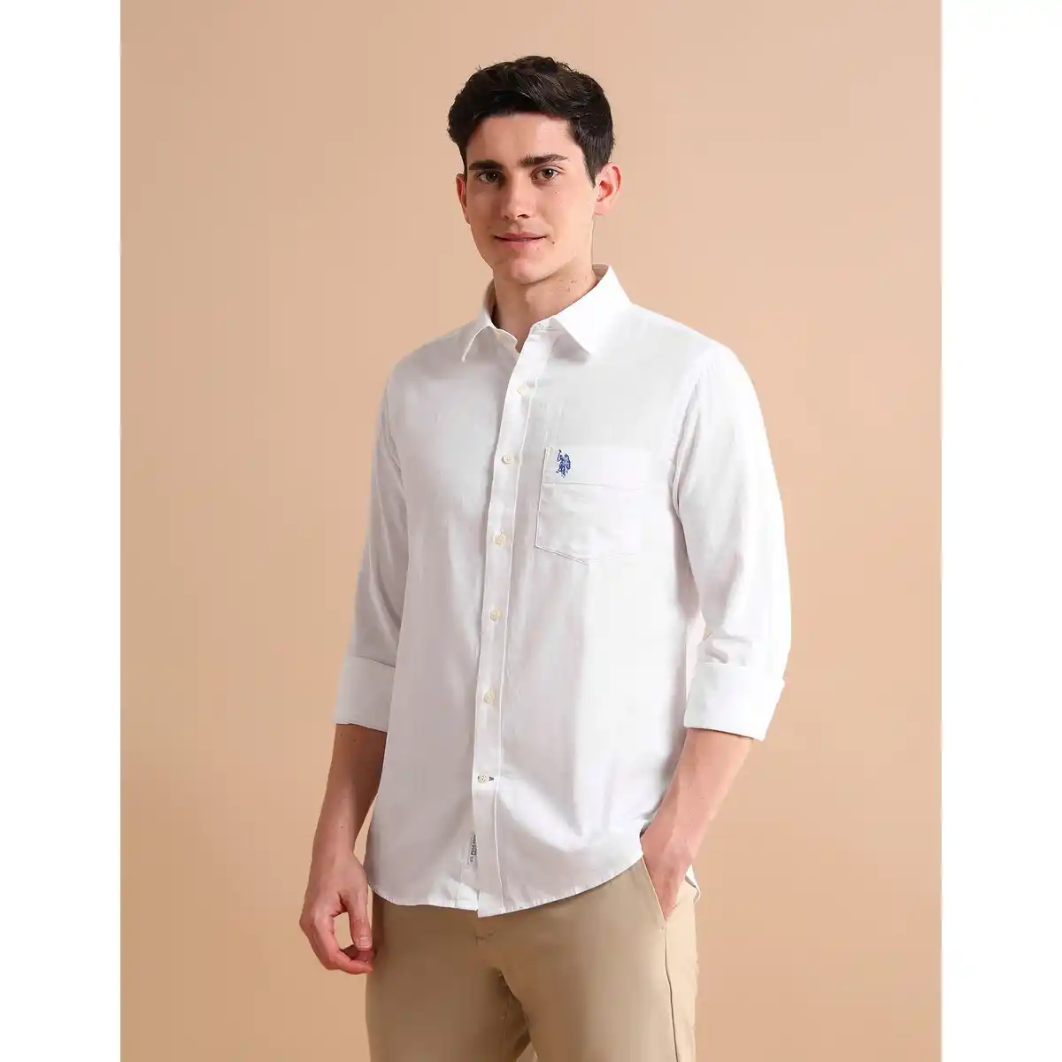 U.S. Polo Assn - Men's Cotton Dobby Shirt - Image 3