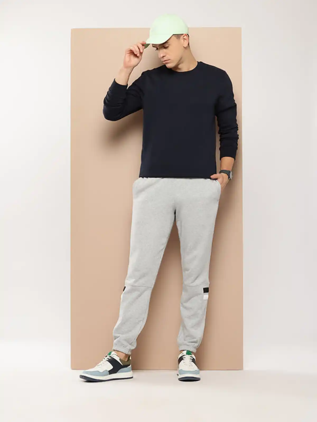 Alcis-Men's Cotton Round Regular Fit Solid Casual Sweatshirt - Image 2