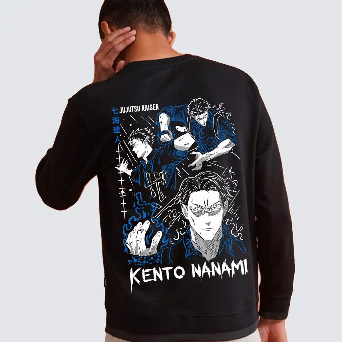 De Tees-Men's Round Neck Graphic Sweatshirt Kento