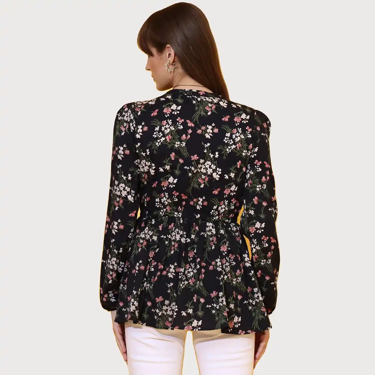 Sheetal Associates-Women's Floral Mandarin Top 5201 - Image 4