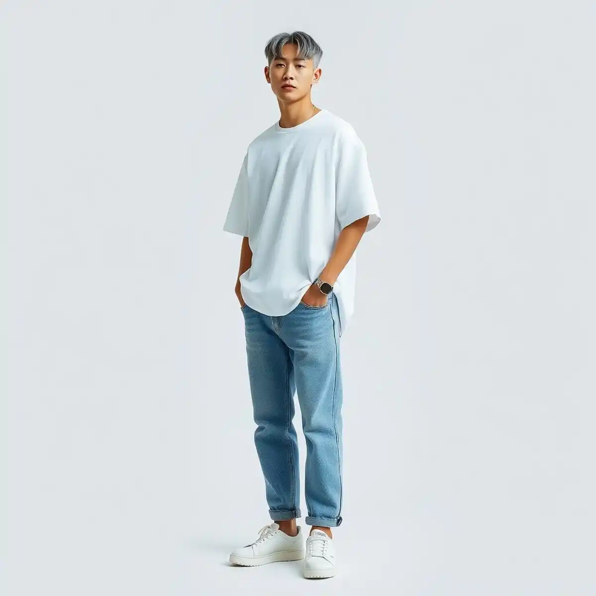 Springman-Men's Round Oversized Fit T shirt - Image 2